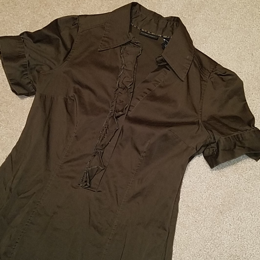 New York & Company khaki green dress